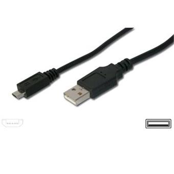 PremiumCord Kabel micro USB 2.0, A-B 20cm, černá