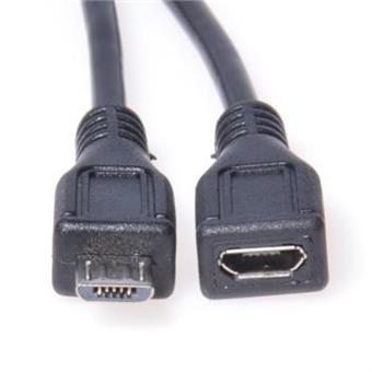 PremiumCord Kabel prodlužovací micro USB 2.0 male-female, černý 3m