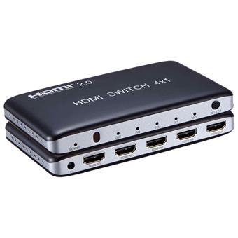 PremiumCord HDMI switch 4:1, plastový,dálkové ovl.