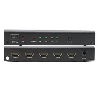 PremiumCord HDMI switch 4:1 s audio výstupy (stereo, toslink, coaxial)