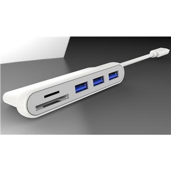PremiumCord HUB USB-C - 3xUSB3.0 + čtečka SD karet