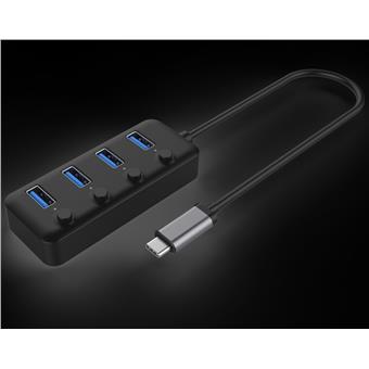 PremiumCord 5G SuperSpeed USB Hub Type C na 4x USB 3.1 A Gen1, vypínače portů