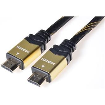 PremiumCord GOLD HDMI + Ethernet kabel, zlac., 5m