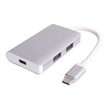 PremiumCord USB-C hub 2xUSB 3.0+PD charge