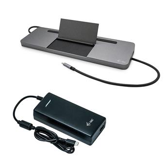 i-tec USB-C Metal Ergonomic 4K 3x Display Docking Station with Power Delivery 85W + i-tec Universal