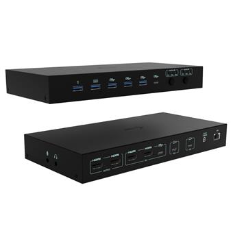 i-tec USB-C KVM Docking station pre 3 Hosts, Dual Display, 2x Power Delivery (1x 92W/2x 65W)