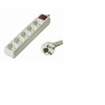 Prodlužovací přívod 230V, 5m, 5 zásuvek + vypínač
