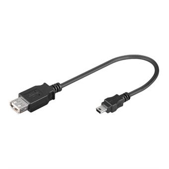 PremiumCord USB redukce kabel USB A/female - Mini 5pin USB/male 20cm