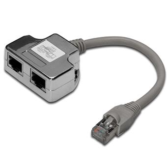 PremiumCord Modulární RJ45 distributor 1 port ISDN + 1 port RJ45 10/100Base T