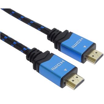 PremiumCord Ultra HDTV 4K@60Hz kabel HDMI 2.0b kovové+zlacené konektory 0,5m  bavlněný plášť