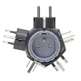 PremiumCord Cestovní adapter 230V pro zahraničí s nulováním