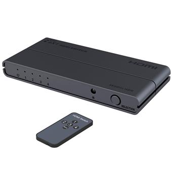 PremiumCord HDMI switch 4:1, 4Kx2K@60Hz, 1080P, HDR, dálkové ovládání