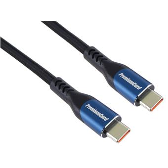 PremiumCord USB-C kabel, 0.5m/5A/100W/20Gbits