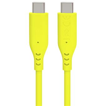 PremiumCord silikonový USB-C 60W, žlutý, 1.5m