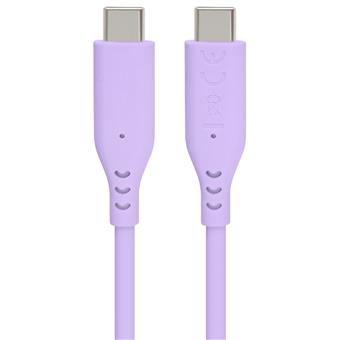 PremiumCord silikonový USB-C 60W, fialový, 1.5m