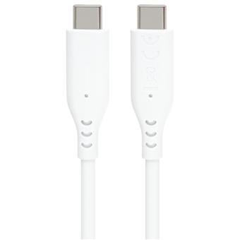 PremiumCord silikónový USB-C 60W, biely, 1.5m