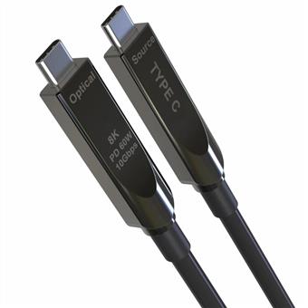PremiumCord USB-C kábel Gen2 AOC DP1.4, 15m