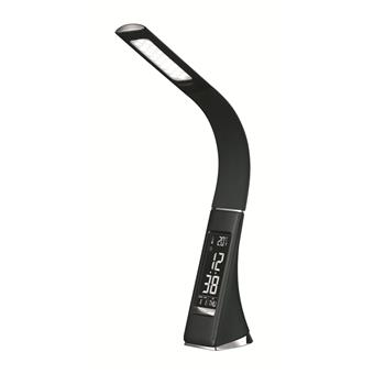Platinet PDLU3B stolná LED lampa stmievateľná, flexibilné rameno, hodiny, čierna
