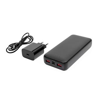 Platinet SET 3v1 Powerbanka 20000 mAh +  Nabíječka 20W Power Delivery, kabel USB-C 1m, černá