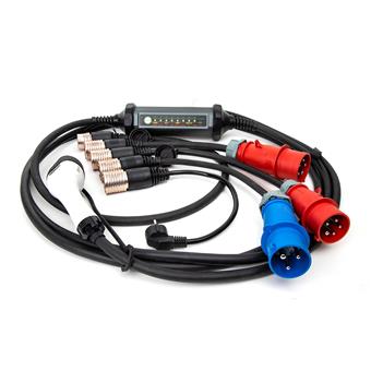 Platinet univerzálna prenosná EV stanica PC060 22kW (32A), Pro Line, sada 4 adaptérov + nástenný držiak