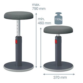 Leitz Ergo Cosy ergonomická balanční židle, šedá