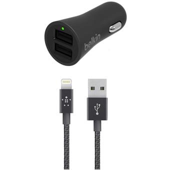 BELKIN USB dual autonabíječka 2 x 2.4A + Lightning