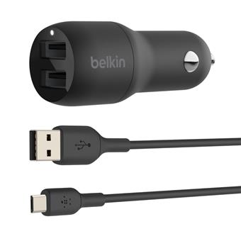 BELKIN Dual USB-A auto nabíječka 24W + microUSB kabel