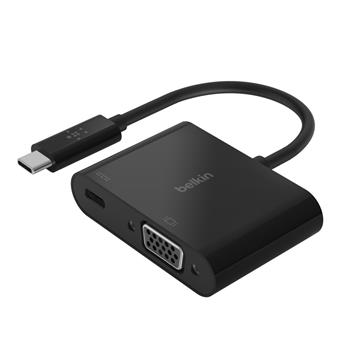 BELKIN USB-C to VGA + nabíječka 60W PD, černá