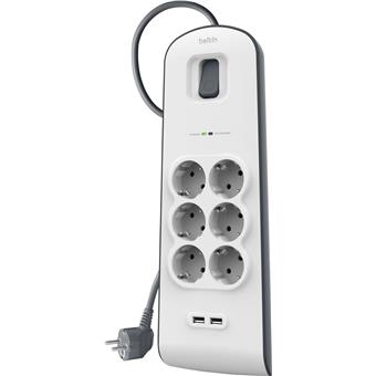BELKIN SurgeStrip přepěťová ochrana, 6 zásuvek, 2 USB
