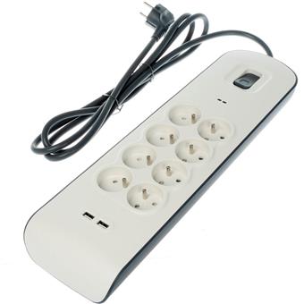 Belkin prepäťová ochrana 8x zásuvka, 2x USB, 2m