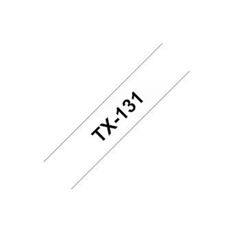 TX-131, černý tisk / průhledný podklad, 12 mm