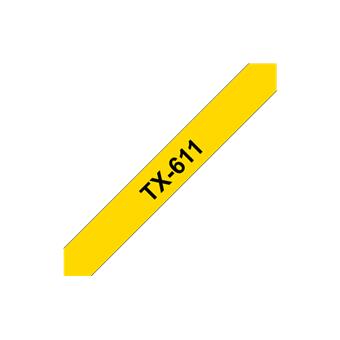 Brother TX-611 žlutá / černá (6mm