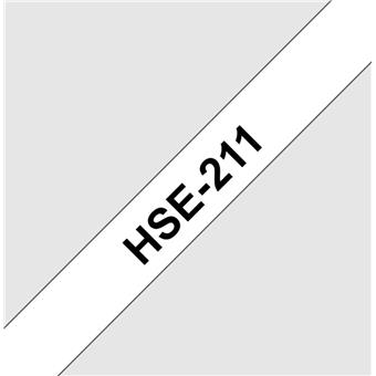 HSE211 smršťovací bužírka, bílá/černá, šíře 5,8mm