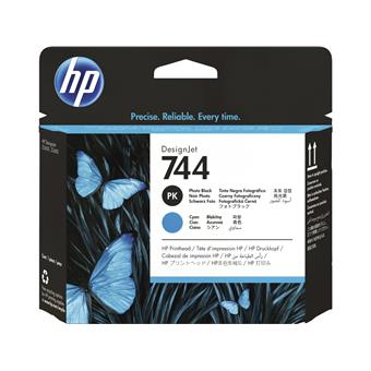 HP 744 Tlačová hlava, čierna a azúrová, F9J86A