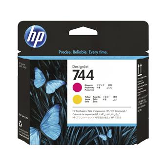 HP 744 Tlačová hlava, purpurová a žltá, F9J87A
