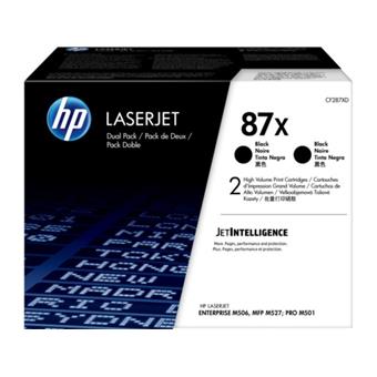 HP 87X čierny toner veľký - 2 pack, CF287XD