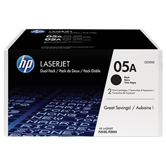 HP tlačová kazeta čierna veľká, CE505D - 2 pack