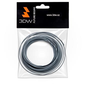 3DW - PLA filament 1,75mm stříbrná, 10m, tisk 190-210°C