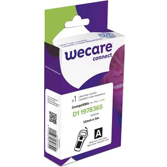 WECARE ARMOR páska (vinyl) kompatibilná s DYMO 1978365,White/Black,12MM*3M