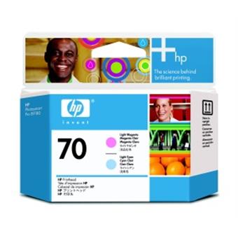 HP no 70 sv. azúrová a sv. purpurová tlač hlava