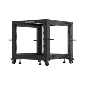 LANBERG OTEVŘENÝ RACK 9U 19" 600X600-1100 NASTAVITELNÝ ČERNÝ