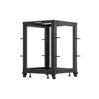 LANBERG OTVORENÝ RACK 15U 19" 600X600-1100 NASTAVITEĽNÝ ČIERNY