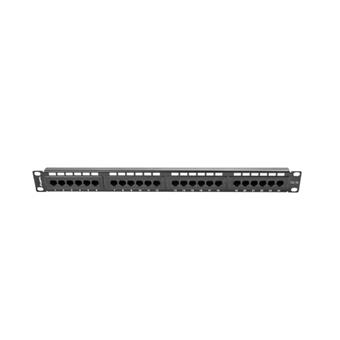 LANBERG PATCH PANEL 24 PORTŮ 1U 19" CAT.5E UTP ČERNÝ