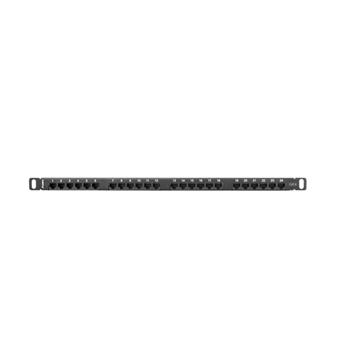 LANBERG PATCH PANEL 24 PORTŮ 0,5U 19" CAT.6 UTP ČERNÝ LANBERG