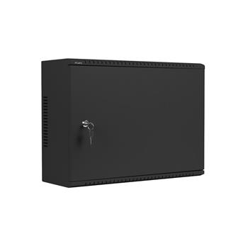 LANBERG 19" RACKOVÁ SKŘÍŇ PRO MONTÁŽ NA STĚNU 4U+3U/540X200 NÍZKOPROFILOVÁ ČERNÁ (SMONTOVANÁ)