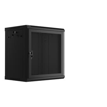 LANBERG 19" RACKOVÁ SKRIŇA 12U/600X450 S PERFOROVANÝMI DVERAMI ČIERNA - PLOCHÉ BALENIE