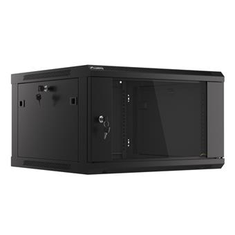 LANBERG 19" RACKOVÁ SKŘÍŇ PRO MONTÁŽ NA STĚNU 6U/600X600 (FLAT PACK) ČERNÁ V2
