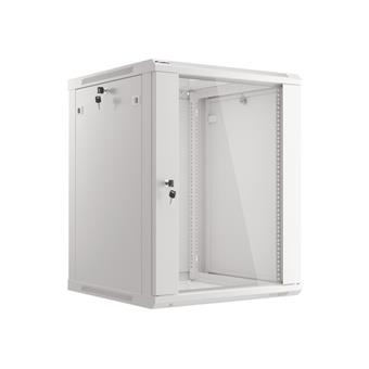 LANBERG 19" RACKOVÁ SKŘÍŇ PRO MONTÁŽ NA STĚNU 15U/600X600 (FLAT PACK) S PROSKLENÝMI DVEŘMI ŠEDÁ V2c