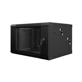 LANBERG RACKOVÁ SKŘÍŇ 19" DVOUDÍLNÁ NÁSTĚNNÁ 6U/600X600 (FLAT PACK) ČERNÁ