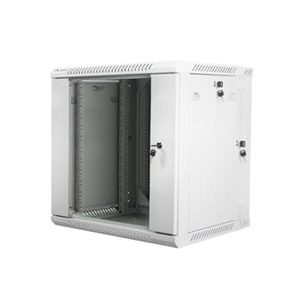 LANBERG RACKOVÁ SKŘÍŇ 19" DVOUDÍLNÁ NÁSTĚNNÁ 12U/600X600 (FLAT PACK) ŠEDÁ
